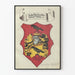Poster van het Roubenstein wapen met raven en rood-gouden wapenschild