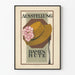 Vintage poster voor dameshoeden tentoonstelling