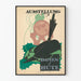 Vintage poster voor dameshoeden tentoonstelling