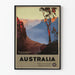 Vintage poster van de Blue Mountains in Australië - Artistieke wanddecoratie