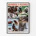 Vintage poster over diergezondheid en preventie