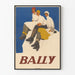 Vintage poster Bally – Drie elegante personen in stevige laarzen