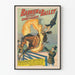 Vintage poster van het gedurfde paardenspektakel van Barnum & Bailey