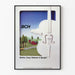 Decoratief poster van een witte viool en een landelijk landschap