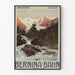 Decoratieve poster Bernina Bahn Engadine Zwitserland - Landschapsposter met berglandschap