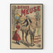 Vintage poster van de Meuse-bieren - Art Nouveau muurkleurdecoratie