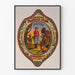 Vintage decoratieve poster Bininger's Reizigersgids Bourbon