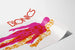 Decoratieve poster Bionics silhouet man in heldere kleuren