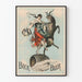 Vintage poster van Bock Beer met danseres en geit