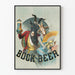 Vintage poster Bock Beer met verklede geiten