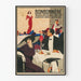Vintage poster cabaret bonbonnière elegantie en avondfeest