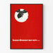 Vintage Rode Poster met Bijen Silhouet - Gezoem