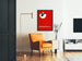 Vintage Rode Poster met Bijen Silhouet - Gezoem