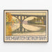 Vintage poster van het spoorwegpont Bremgarten-Dietikon — ingelijst kunstwerk aan de muur
