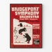 Vintage poster van het Bridgeport Symfonie Orkest