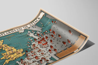 Vintage poster Britse kaart « Britain Spearhead of Attack » — weergave van het kunstwerk