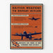 Vintage poster van de Britse luchtmacht Spitfire en Stirling