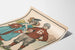 Vintage poster van het Brown-team in sportieve en elegante outfit