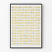 Abstracte typografische poster in grijs en geel