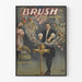 Vintage poster Brush The Mystic - Magische en mystieke muurdecoratie
