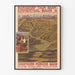 Vintage Poster of Swiss Railway Route Map Emmental and Münster