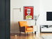 Vintage wandposter Button Your Lip waarschuwingsboodschap