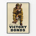Vintage poster Canadese soldaat overwinningobligaties aankoop