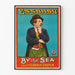Vintage poster By the Sea met Charlie Chaplin