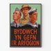 Vintage Wapenposter van Welsh Leger met Soldaten in Uniform