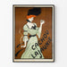 Vintage poster Cachou Lajaunie vrouw in gestileerde stijl