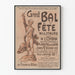 Vintage poster van het grote bal en militaire feest in het operahuis 1896