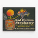 Vintage poster met Californische vruchten "The Golden Gate" — ingelijst kunstwerk aan de muur