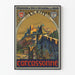 Vintage muurposter Kasteel van Carcassonne
