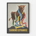 Vintage reclameposter Carnine Lefrancq met stier