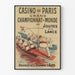 Vintage poster van het Grote Wereldkampioenschap van het Lansenwerpen op de Casino de Paris