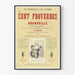 Vintage poster Cent Proverbes door Grandville, gekleurde gravures