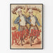Vintage poster van wereldberoemde zangers Les Momarts Goudkleurig