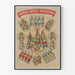 Vintage poster van internationale zangeressen en danseressen zusters Goldkett
