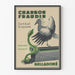 Vintage Charcoal Advertising Poster Charbon Fraudin Belladoné