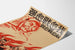 Vintage Chinese muurposter in rood en zwart – Militair thema