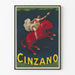 Vintage poster Cinzano man op rood paard