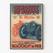 Vintage Poster Circuit de Dieppe - Rally, Snelheid en Elegancewedstrijd