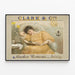 Vintage poster van Clark & Co's Anchor Cottons Paisley — ingelijst kunstwerk aan de muur