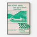 Vintage poster voor werving van kustwacht-leerling op schip