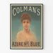 Vintage Poster Colman's Azure Blue N°1 Portrait of a Woman