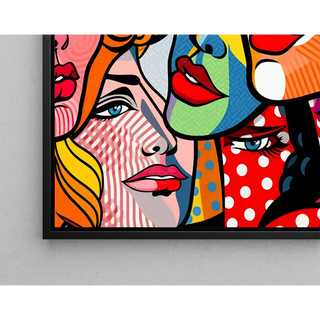 Pop Art Affiche - Gefragmenteerde Gezichten