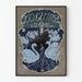 Vintage wanddecoratie poster met zwanen en schoen "Columb"