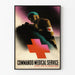 Vintage muurposter Commando Medical Service