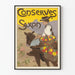 Vintage poster Conserves Saxon stijl Art Nouveau