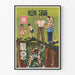 Retro Chinese Familie en Revolte Decoratieve Poster